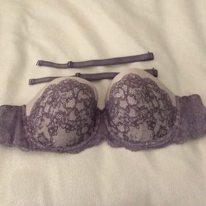 VS Strapless Lilac Bra 36DD